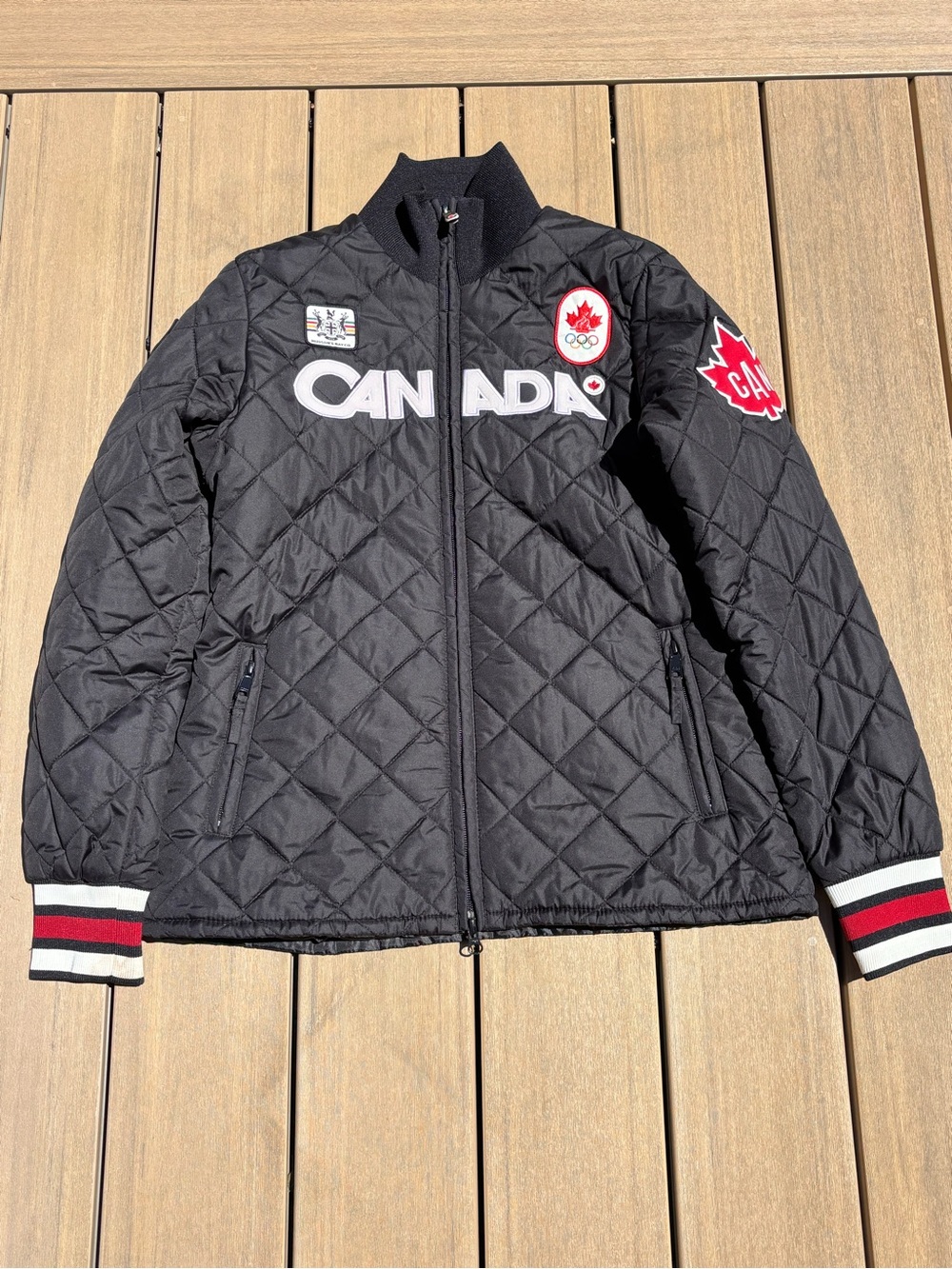 Canada HBC Vancouver 2010 Olympic Quilted Black Jacket - Women's L